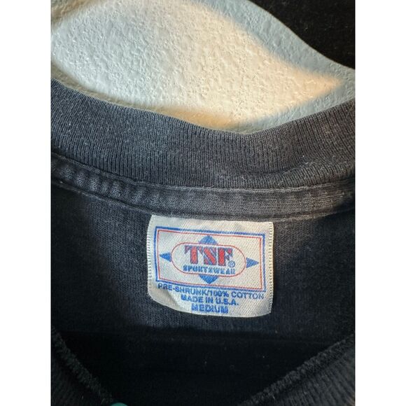 TSF Vintage USA Wolf Graphic Shirt Single Stitch Black Short Sleeve Men's Medium - Picture 2 of 6